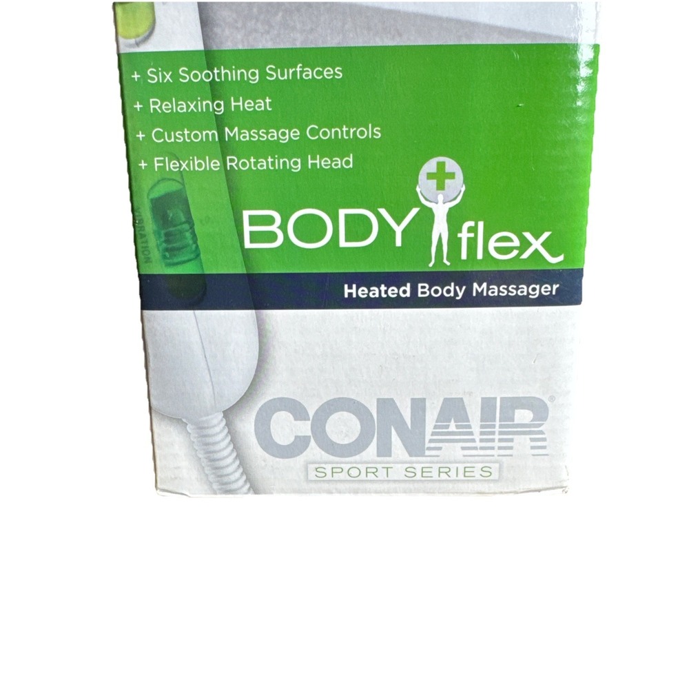 NIB Conair Sport Series Back Massager White Green Body Flex Heated Wand WM200XT - Picture 2 of 6